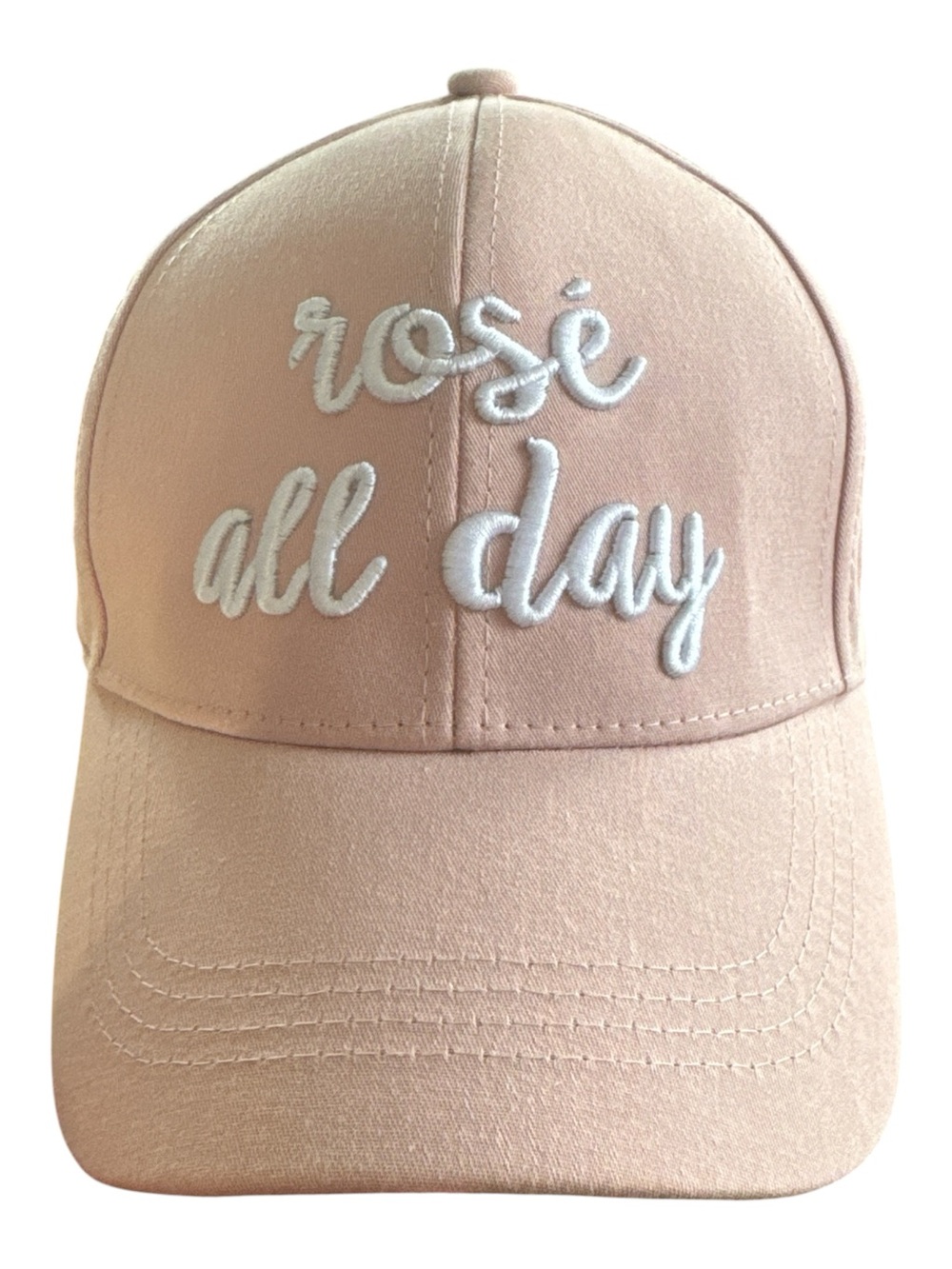 Blush Pink 'rosé all day' Baseball Cap